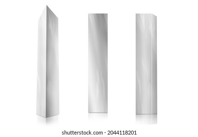 Monolith 3D Design 3 Angles Isolated On White Background