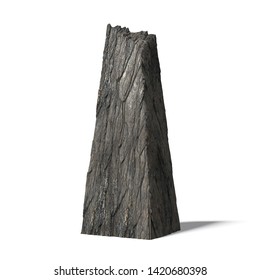 Monolith, Ancient Standing Stone Isolated On White (3d Illustration Background)