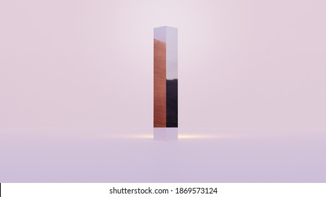 Monolith Minimalist Design, 3d Rendering Illustration