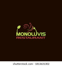 Monoluvish Resturant Logo  Design Kabuk And Resturant