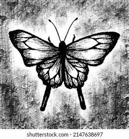 A Monotone Decadent Butterfly Icon