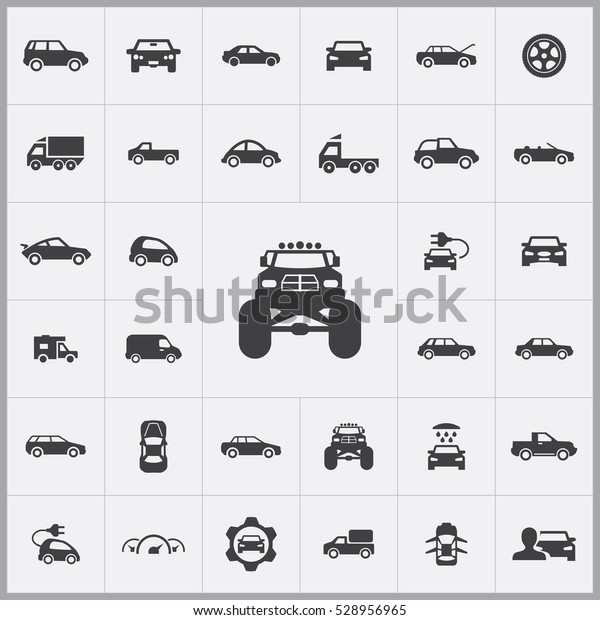 monster car icon. car icons universal set for web\
and mobile