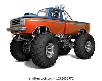 Cartoon Monster Truck Available Eps10 Separated Stock Vector (Royalty ...