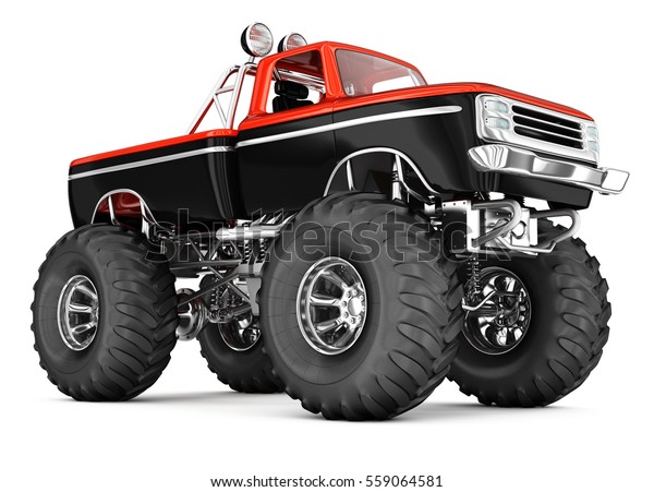 Monster Truck Big Foot 3d Image Stock Illustration 559064581 | Shutterstock