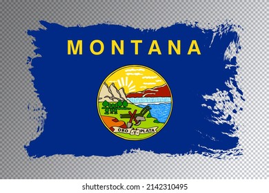 Montana State Flag Montana Flag Transparent Stock Illustration ...