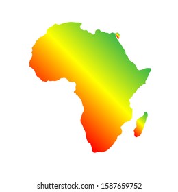 Yellow Africa Map Illustration Stock Vector (Royalty Free) 421613743