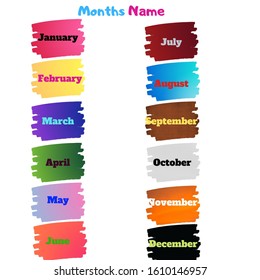 Month Name Images, Stock Photos & Vectors | Shutterstock