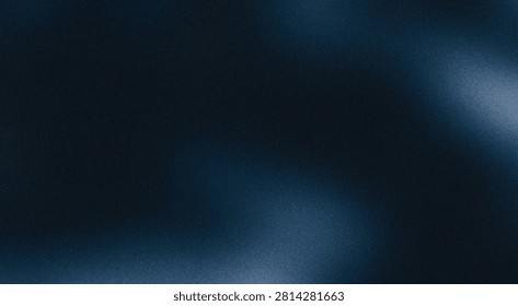 Moody Grainy Dark Denim Web Banner Backdrop with Luxurious Velvet Wavy Indigo Blue Satin Gradient Folds for Premium Poster Design
