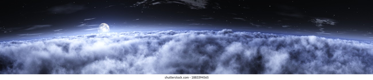 雲 夜 月 パノラマ のイラスト素材 画像 ベクター画像 Shutterstock