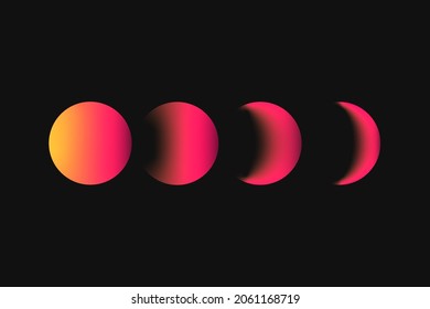 Moon Background, Galaxy Aesthetic Pink Gradient Design