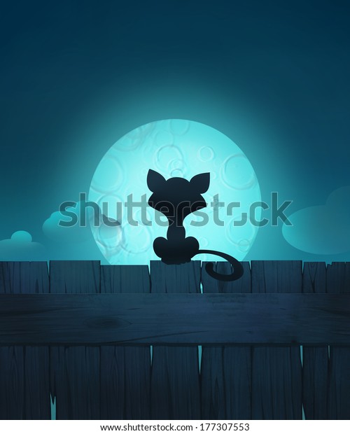 the moon and the\
cat