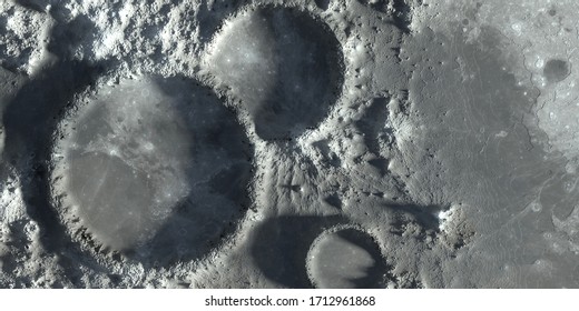 Moon Crater Closeup Martian Outer Space 3D Rendering