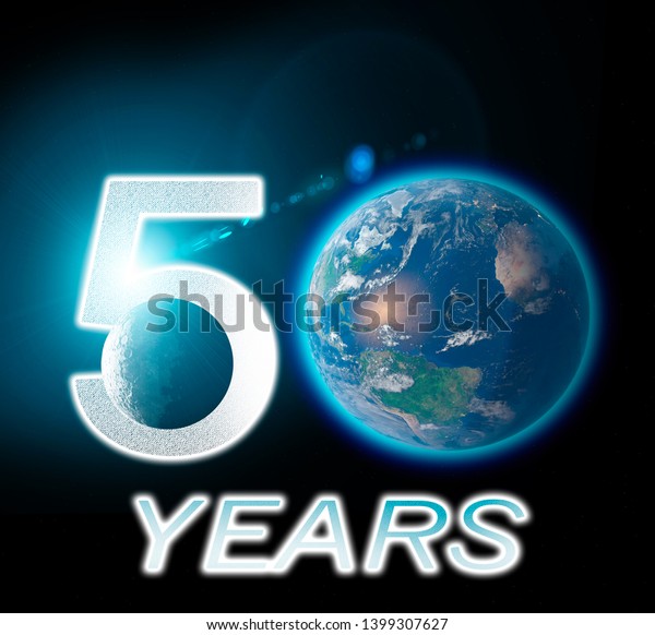 Moon and\
earth seen from space. Lunar surface and earth in the background.\
50th anniversary of the lunar landing. Elements of this image are\
furnished by Nasa. 3d\
rendering\
