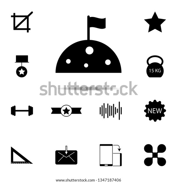 moon and flag icon. web icons universal set for\
web and mobile
