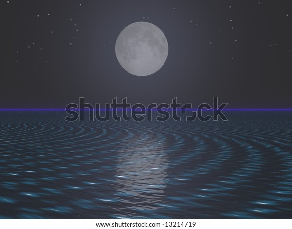 Moon at\
Ocean