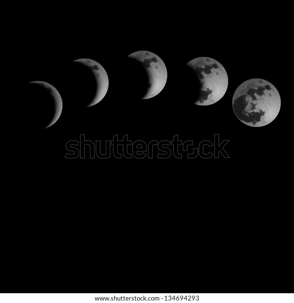 Moon Phases. Raster\
version