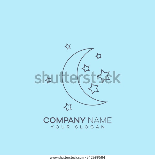 moon and stars sign. icon
design
