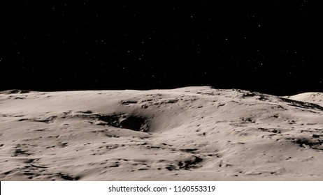 Moon surface / Realistic moon / The Moon is an astronomical body that orbits planet Earth, being Earth's only permanent natural satellite. Elements of this image furnished by NASA - Shutterstock ID 1160553319