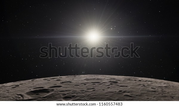 Moon\
surface / Realistic moon / The Moon is an astronomical body that\
orbits planet Earth, being Earth\'s only permanent natural\
satellite. Elements of this image furnished by\
NASA
