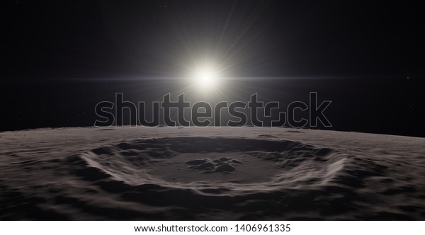 Moon\
surface / Realistic moon / The Moon is an astronomical body that\
orbits planet Earth, being Earth\'s only permanent natural\
satellite. Elements of this image furnished by\
NASA