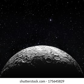 Moon Surface In Space