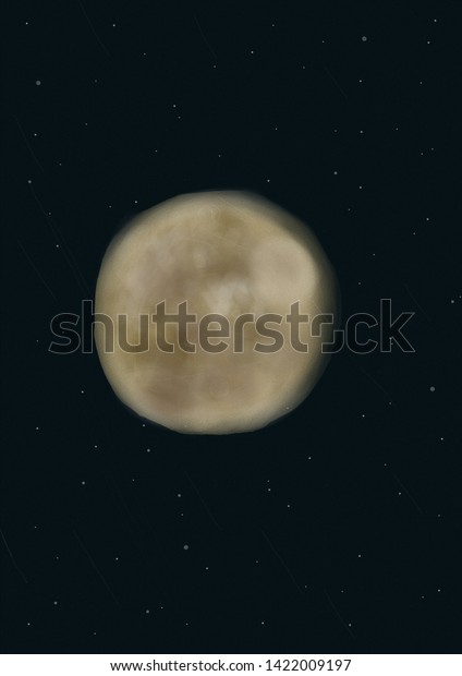 moonlight,\
sky hand drawn digital painting\
illustration