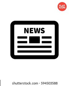 Morning Newspaper Icon Flat Isolated Illustration