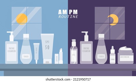 Morning And Nighttime Skincare Routine, How To Layer Skincare Products, Everyday Steps For Face Cleansing, Differences In Am And Pm Skincare Routines, Skin Health And Beauty At Home