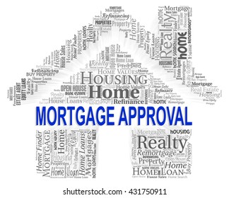 Mortgage Approval Showing Housing Mortgages Buying Stock Illustration ...