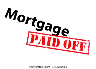 Mortgage Heading With A Red PAID OFF Rubber Stamp.