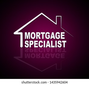 Mortgage Specialist Or Expert Icon Meaning Property Purchase Pro. Broker Or Advisor On Real Estate Insurance - 3d Illustration