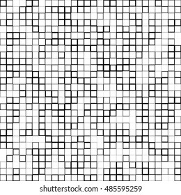 Mosaic Pattern Random Squares Black White Stock Illustration 485595259 ...