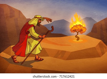 Moses and the burning bush