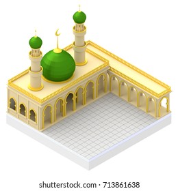 Mosque Isometric 3D Illustration