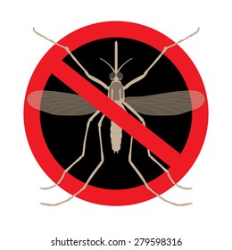 Mosquitoes Stop Sign Image Funny Mosquito Stock Illustration 279598316 ...