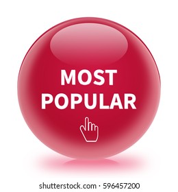 Most Popular Icon. Internet Button.3d Illustration.