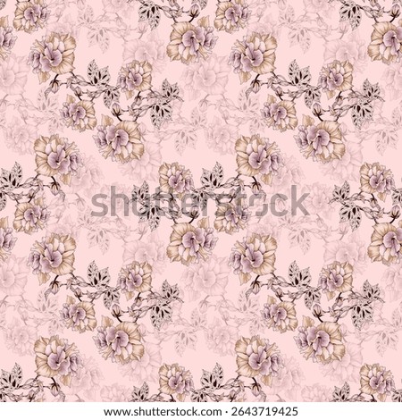 Mother Collection allover pattern for digital printing.