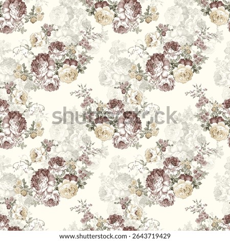 Mother Collection allover pattern for digital printing.
