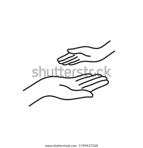 Mother Helps Her Child Hands Concept Stock Illustration 1749637268 ...