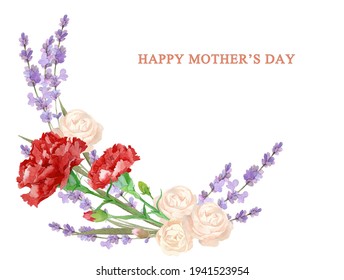 Mother's day carnation flower card