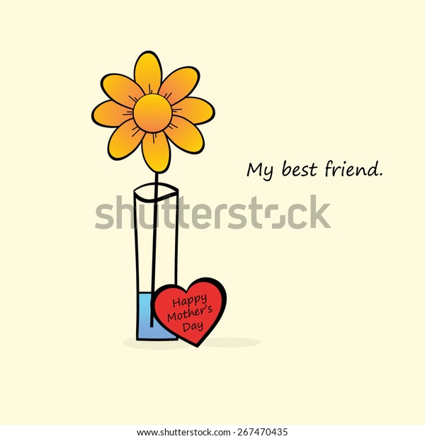 Mothers Day My Best Friend Stock Illustration 267470435