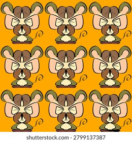 A motif of a tiny mouse, marked by solitude but imbued with quiet serenity within”