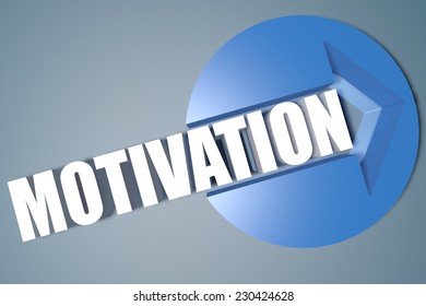 Motivation 3d Text Render Illustration Concept Stock Illustration 