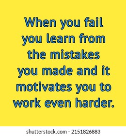 Motivation Quote When You Fail You Stock Illustration 2151826883 ...