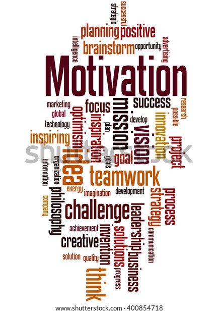 Motivation Word Cloud Concept On White Stock Illustration 400854718