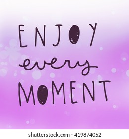 Motivational Quote On Purple Color Background Stock Illustration ...