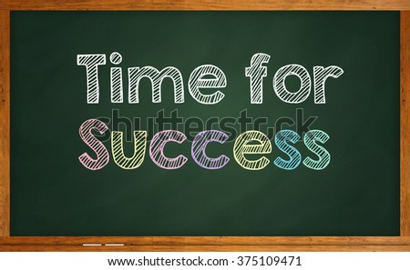 Motivational Quote Time Success Written On Stock Illustration