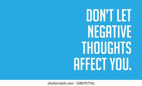 Motivational typography with solid color background