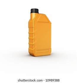 Motor Oil Bottle Yellow Plastic