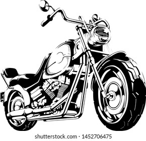 Motorbike Illustration Black White Speed Stock Illustration 1452706475 ...